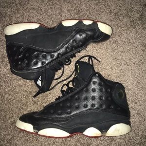 Black and white Jordan 13’s